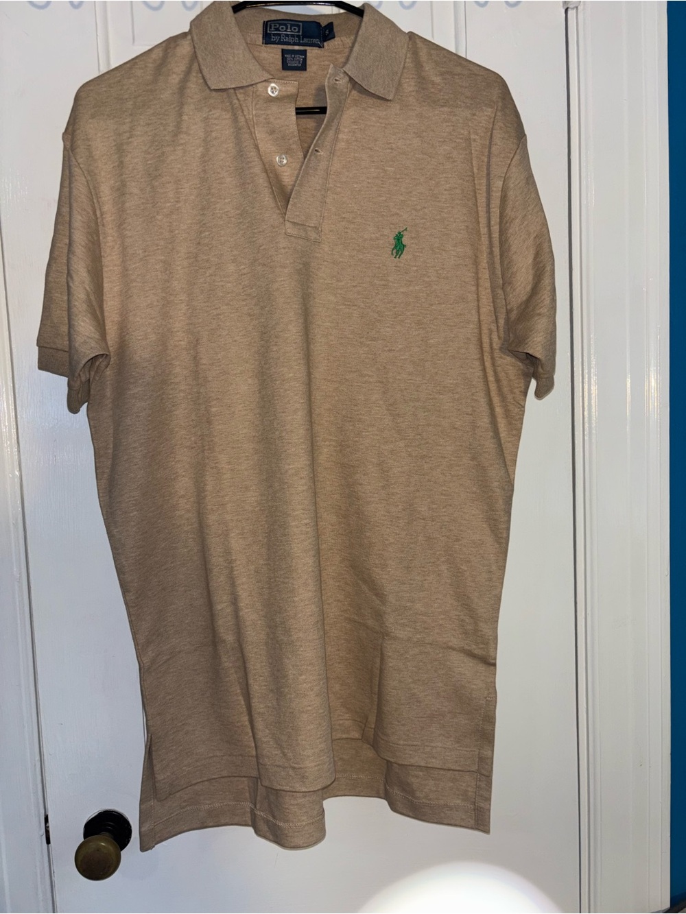Polo by Ralph Lauren Beige Polo with Green Pony